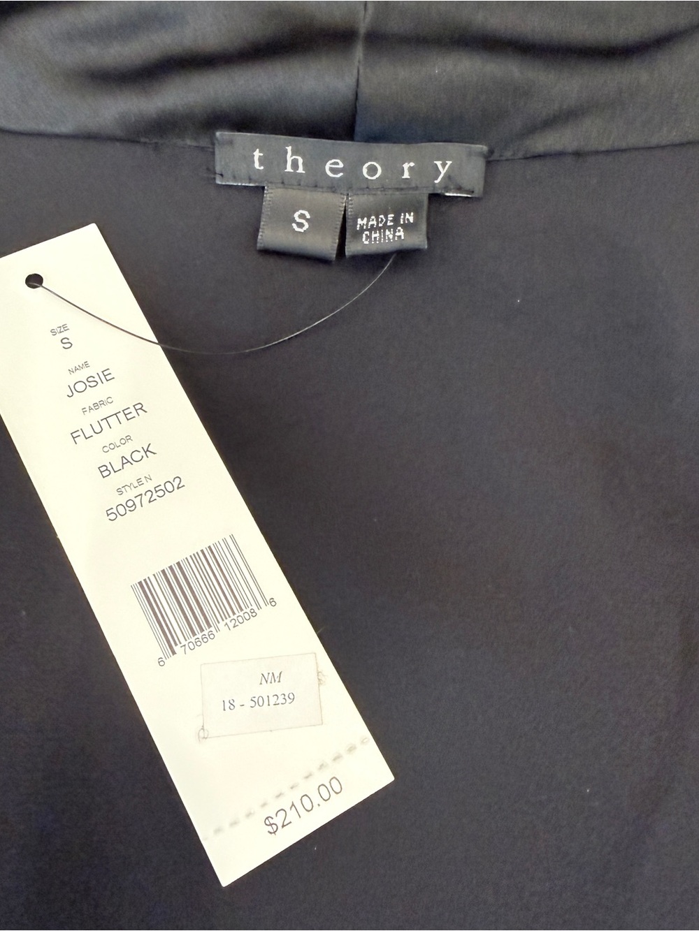 Theory Black Sleeveless Tie-Neck Blouse - Picture 6 of 6